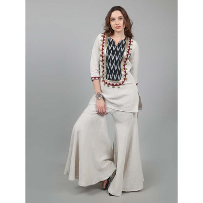 NAMAH BY PARUL MONGIA Almond Sharara with Kurti (Set of 2)
