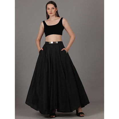 NAMAH BY PARUL MONGIA Black Fusion Blouse with Skirt and Jacket (Set of 3)