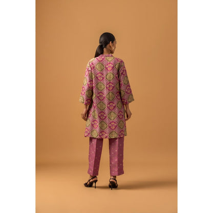 Naseebo Orchid Tapestry Linen Premium Co-Ord - Purple