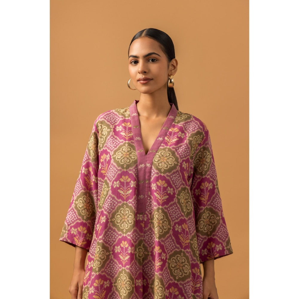 Naseebo Orchid Tapestry Linen Premium Co-Ord - Purple