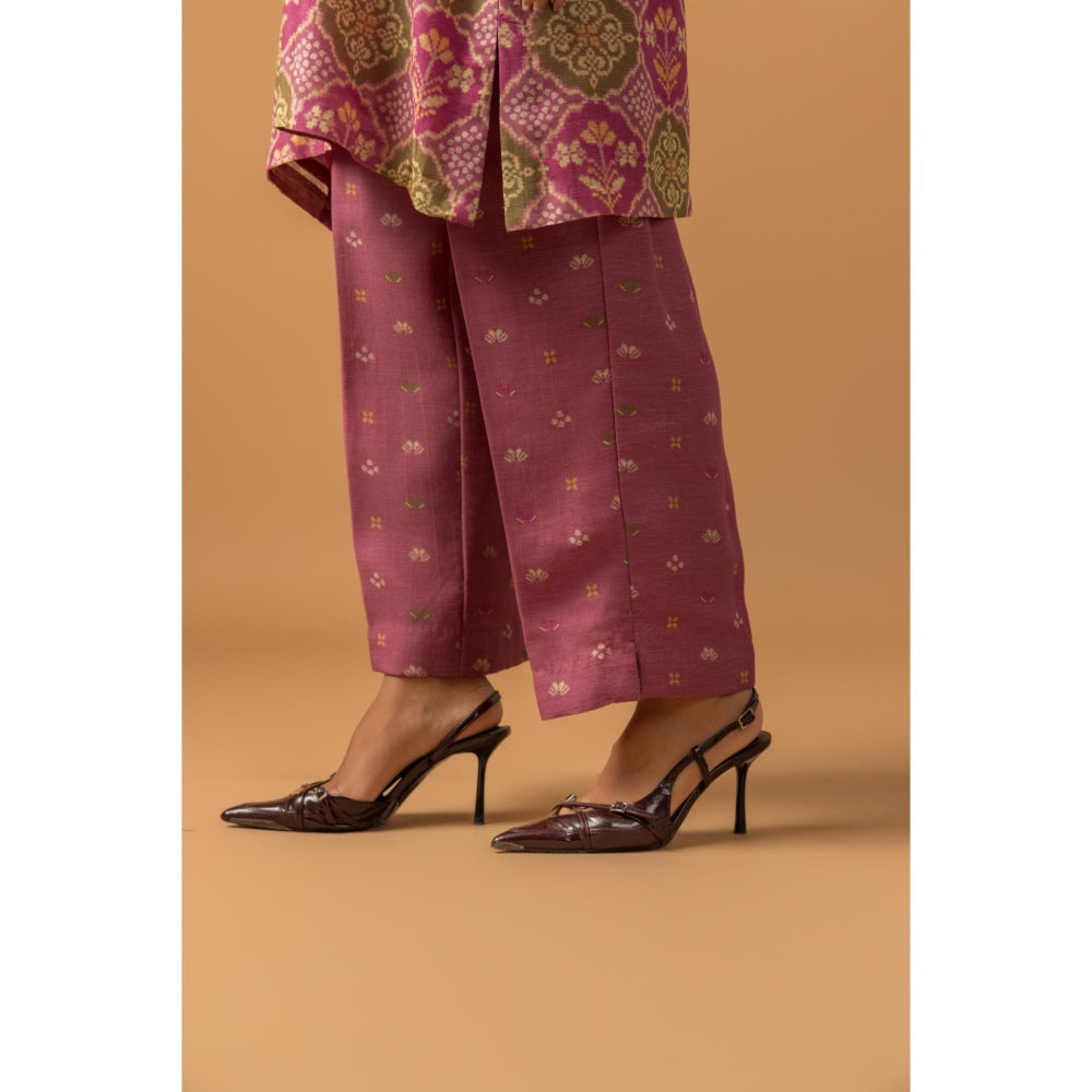 Naseebo Orchid Tapestry Linen Premium Co-Ord - Purple