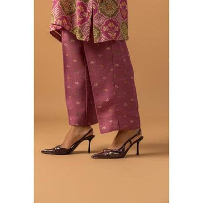 Naseebo Orchid Tapestry Linen Premium Co-Ord - Purple