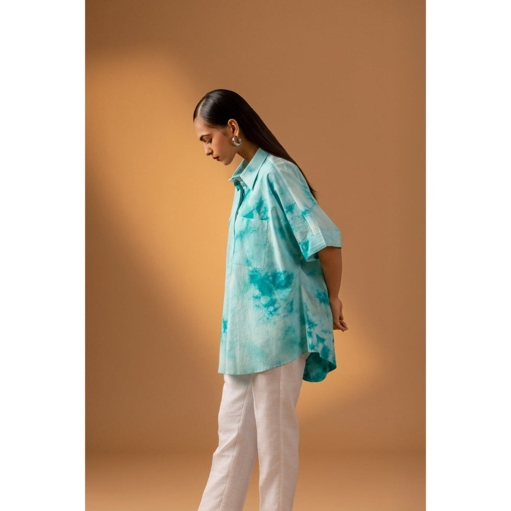 Naseebo Aqua Mirage Tie-Dye Shirt
