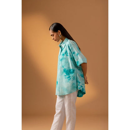 Naseebo Aqua Mirage Tie-Dye Shirt
