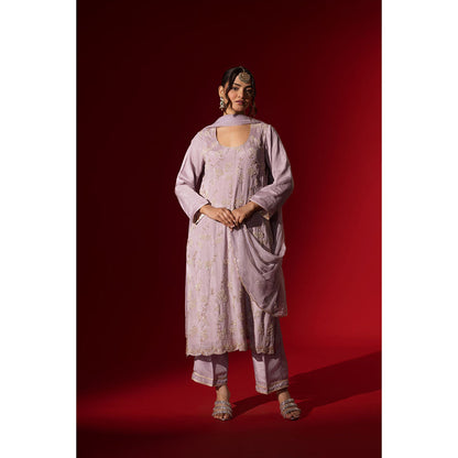 Naseebo Midnight Glamour Embroidered Kurta with Pant & Dupatta