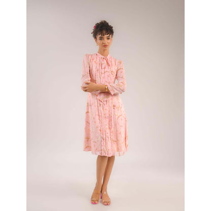 Natalia Livingston Dahlia Pink Floral Dress