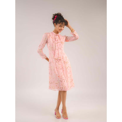 Natalia Livingston Dahlia Pink Floral Dress