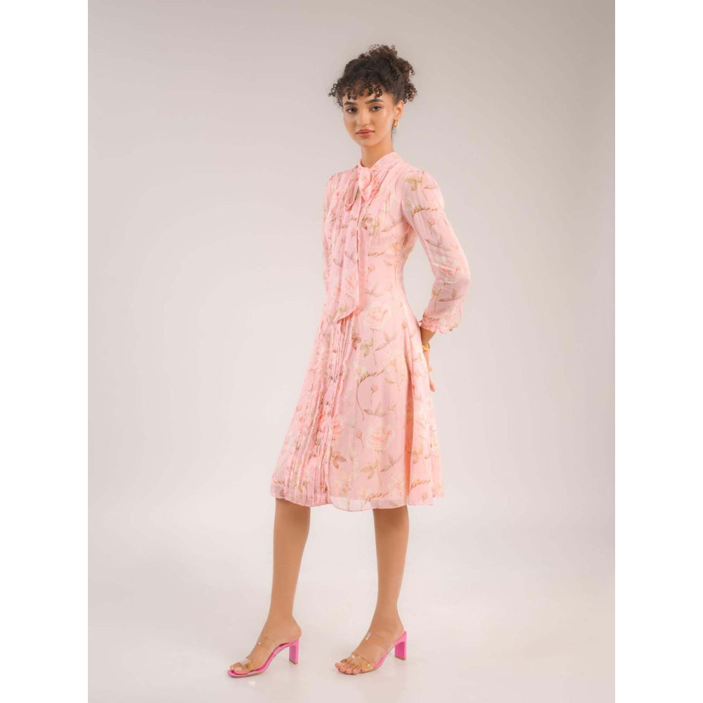 Natalia Livingston Dahlia Pink Floral Dress