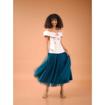 Natalia Livingston Audrey Cream Bird Top
