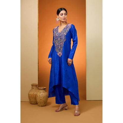 Neha Khullar Blue Kurta with Pant (Set of 2)