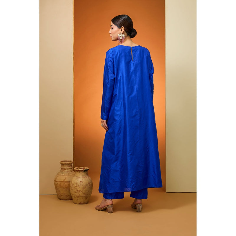 Neha Khullar Blue Kurta with Pant (Set of 2)