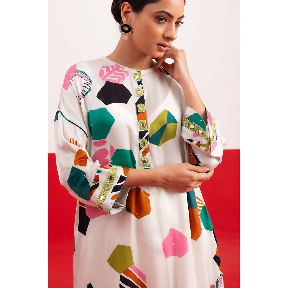 NEHER Mosa White Kurta with Pant