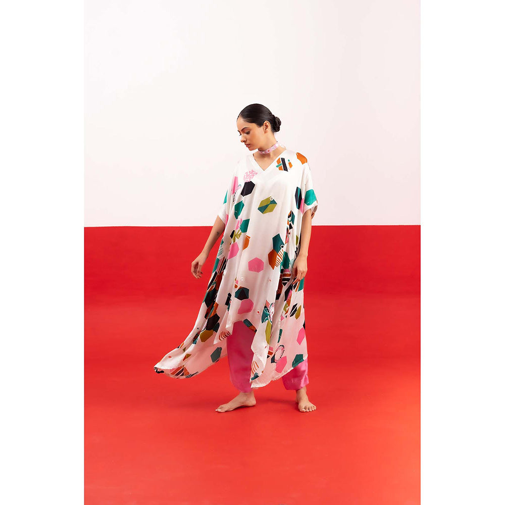 NEHER Mosa White Kaftan with Pant