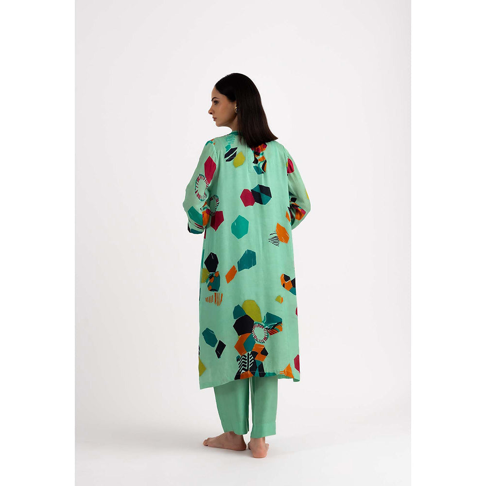NEHER Mosa Green Kurta with Pant