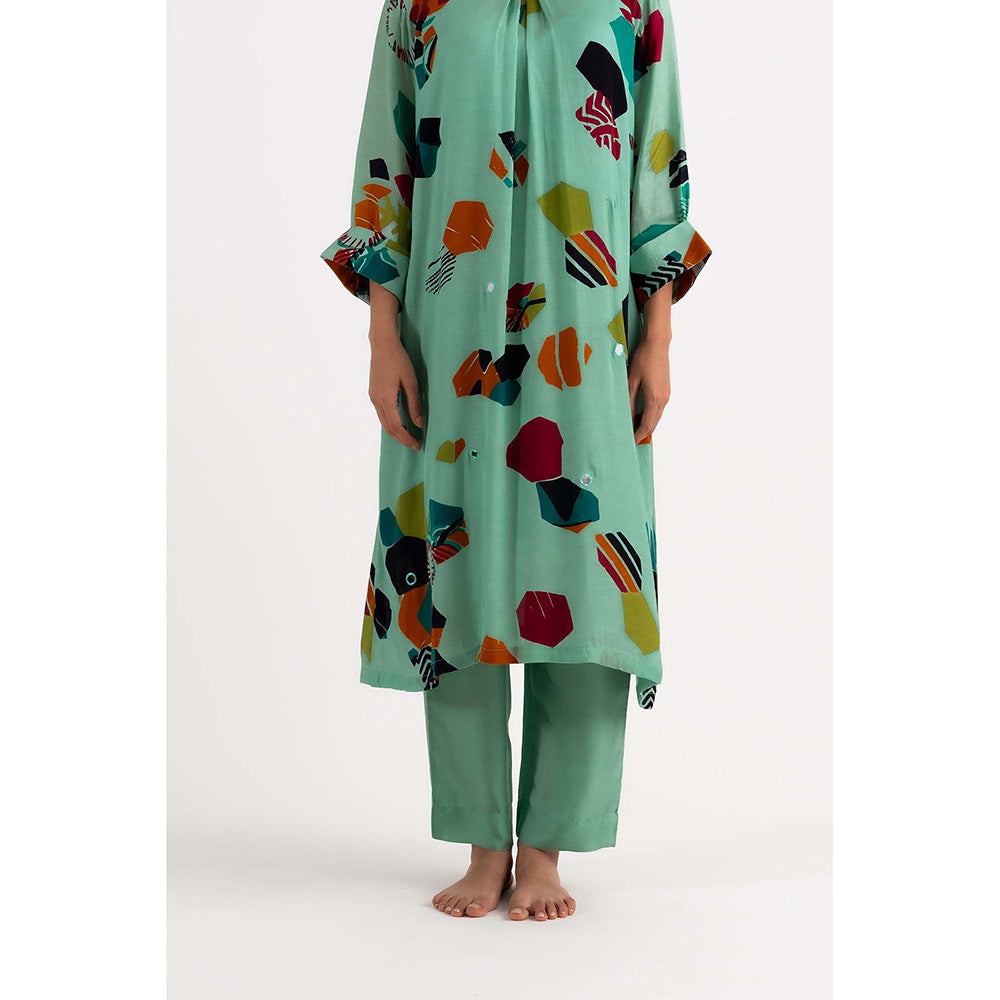 NEHER Mosa Green Kurta with Pant
