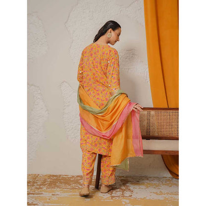 NEMAANI Noor Yellow Kurta with Pant and Dupatta