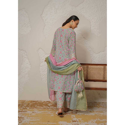 NEMAANI Ira Blue A-Line Kurta and Pant