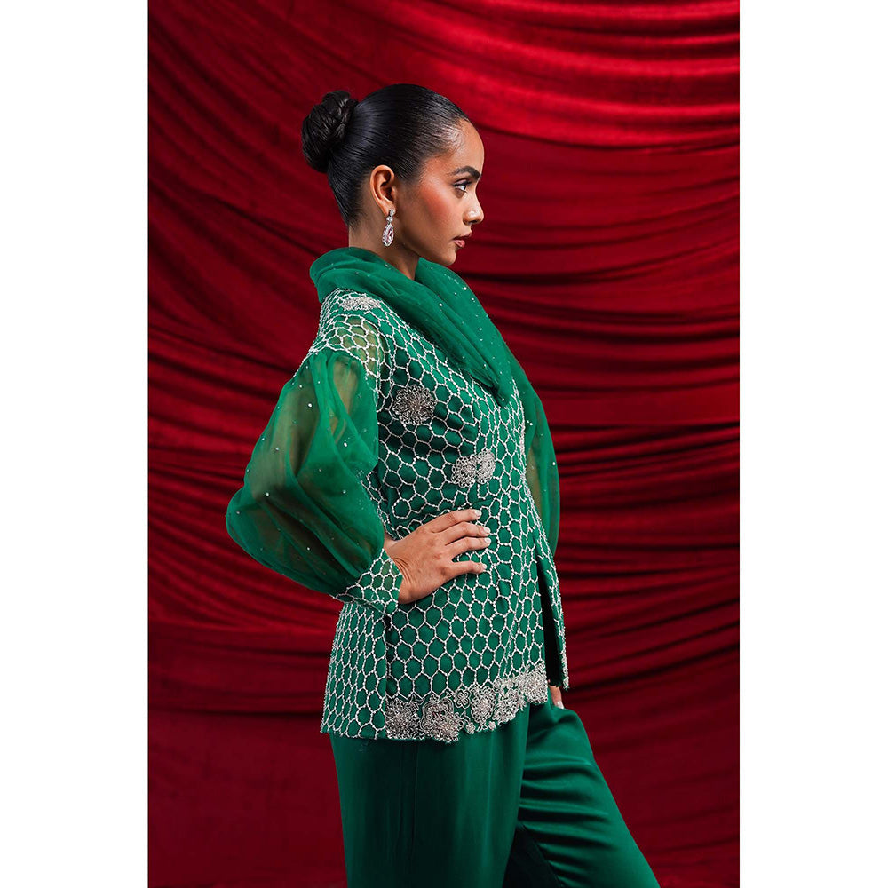 Nidhi Gupta Designs Fiza Green Co-Ord (Set of 2)