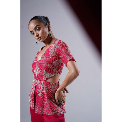 Nidhi Gupta Designs Pink Nifa Co-Ord (Set of 2)