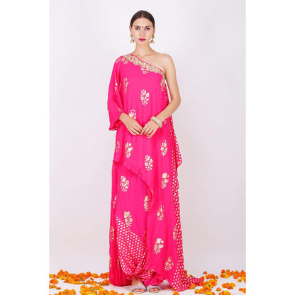 Nikasha Rani Pink Kurta With Soft Churidar - Set of 2