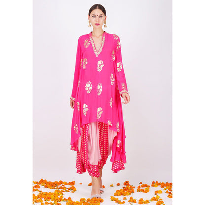 Nikasha Rani Pink Kurta With Soft Churidar - Set of 2