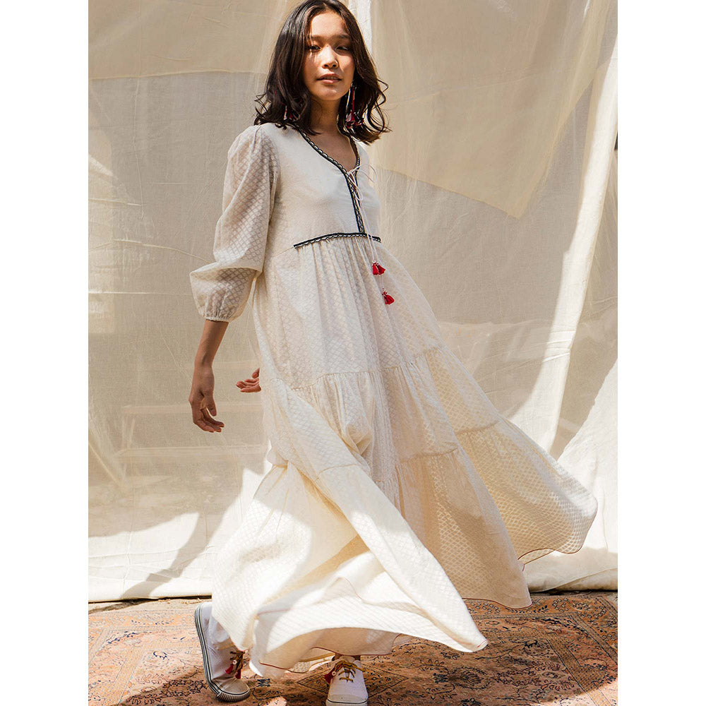 Nikasha Bulbul Emb Yoke Maxi Dress