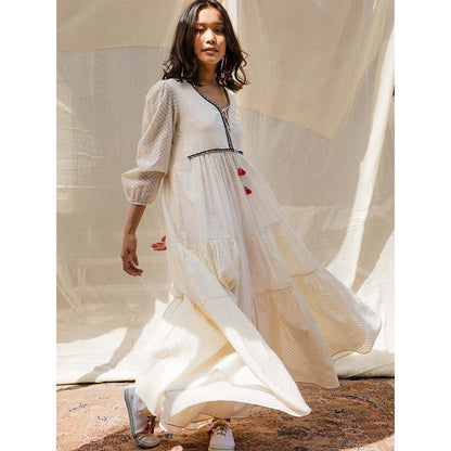 Nikasha Bulbul Emb Yoke Maxi Dress