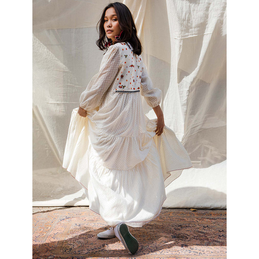 Nikasha Bulbul Emb Yoke Maxi Dress