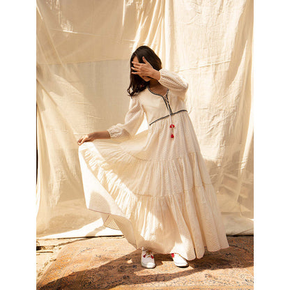 Nikasha Bulbul Emb Yoke Maxi Dress