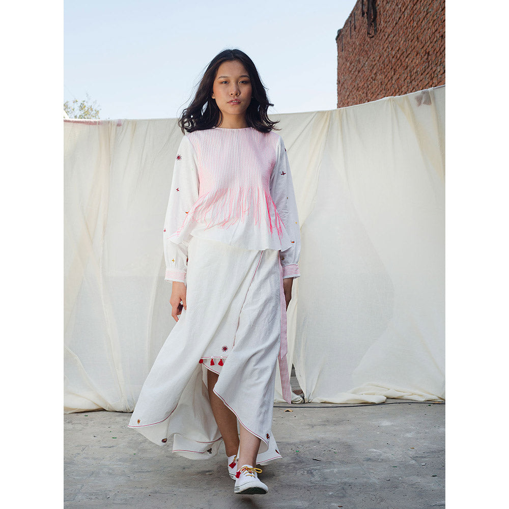 Nikasha Bulbul Top With Pin Tucks And Tassels