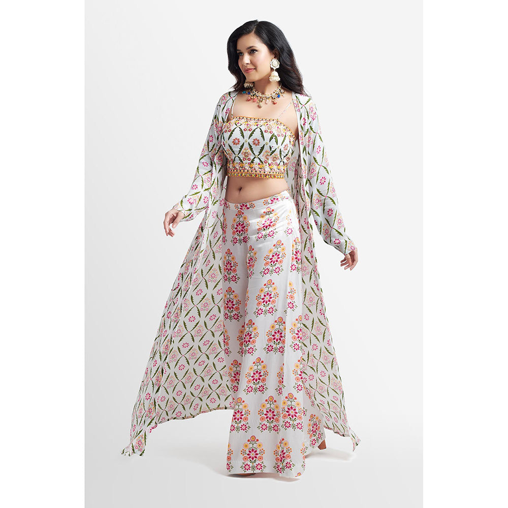 Nikkie J Alvira Embellished Bustier with Palazzo and Jacket (Set of 3)