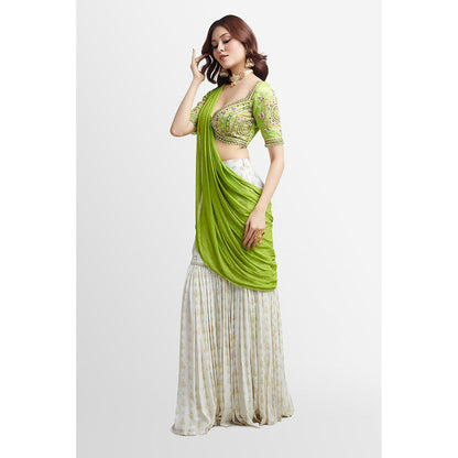 Nikkie J Zeba Embellished Blouse with Sharara and Dupatta (Set of 3)