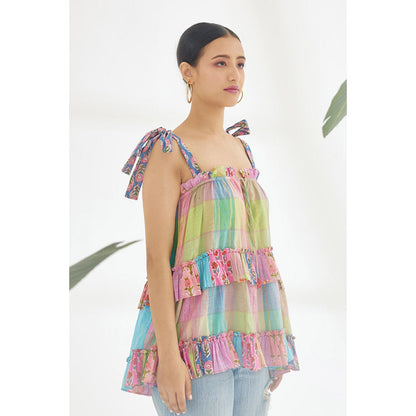 Nikasha Multi-Color Floral Strap Top