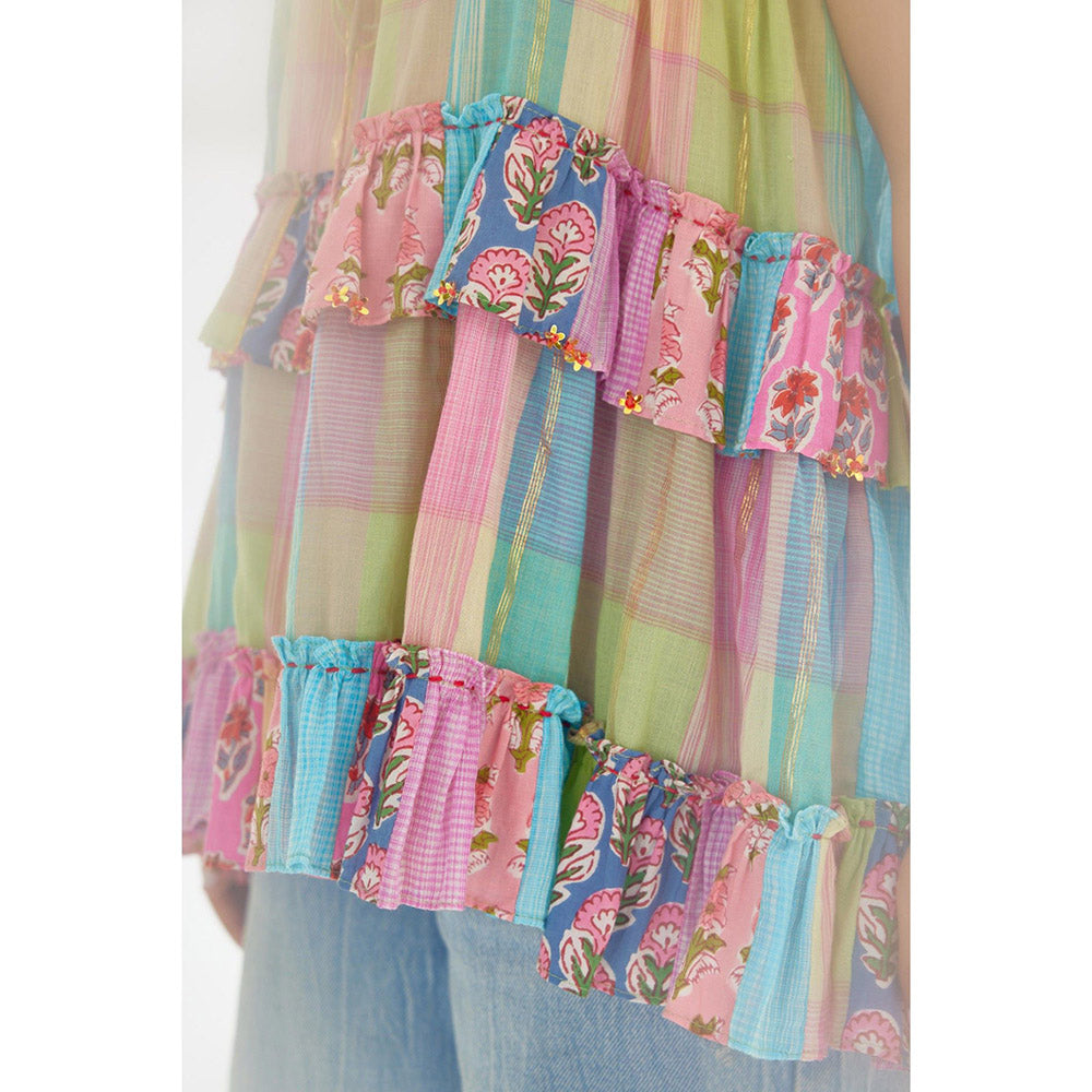 Nikasha Multi-Color Floral Strap Top