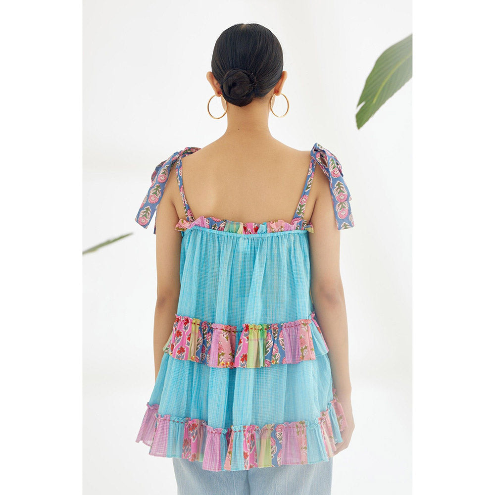 Nikasha Multi-Color Floral Strap Top