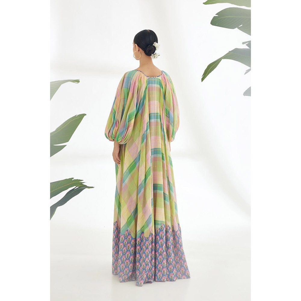 Nikasha Multi-Color Maxi Dress with Tassel Detail