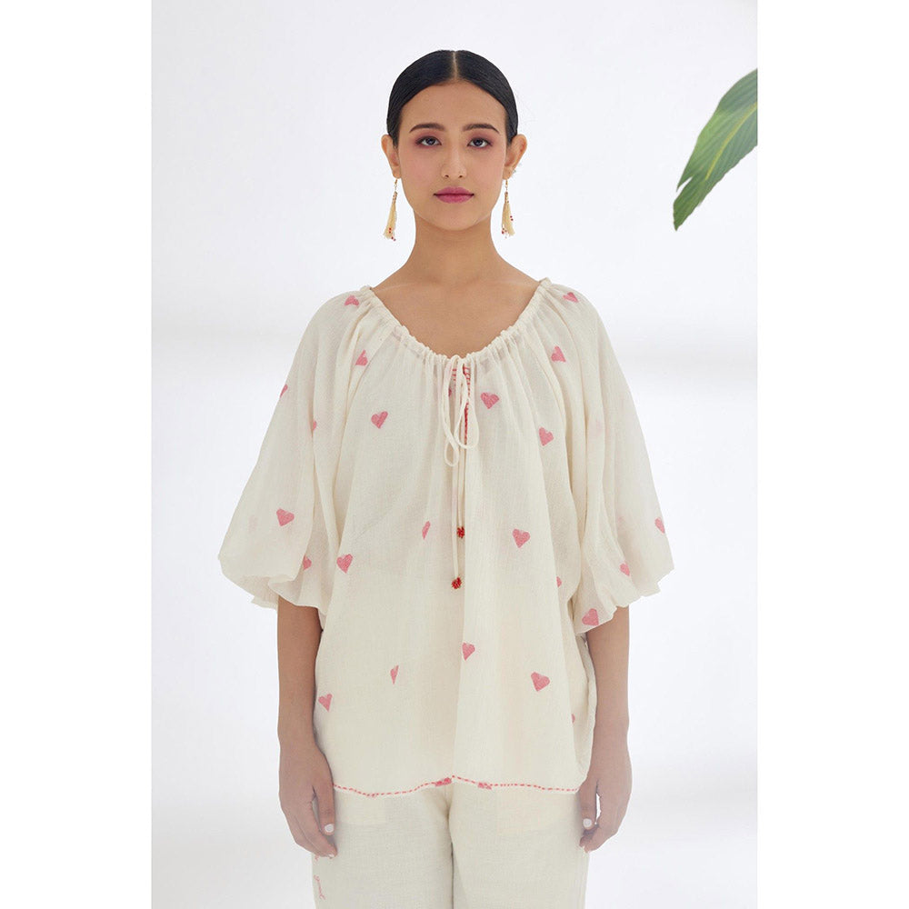 Nikasha Cream Front Knot Top
