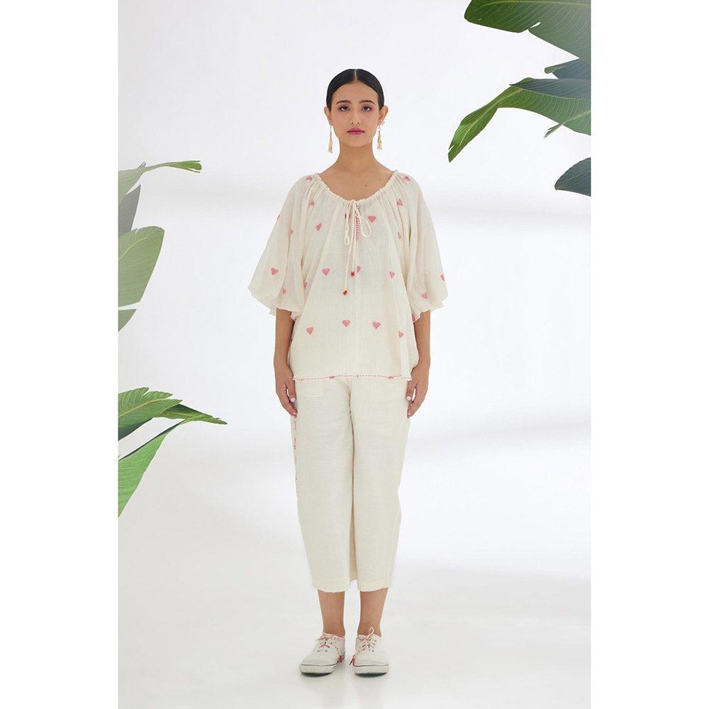 Nikasha Cream Front Knot Top