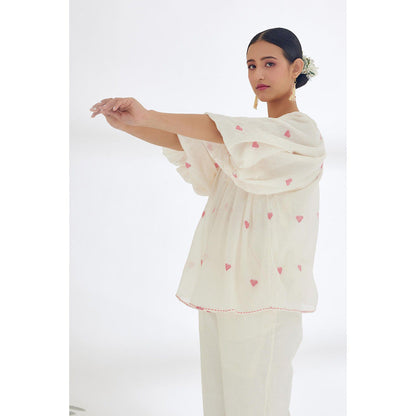 Nikasha Cream Front Knot Top
