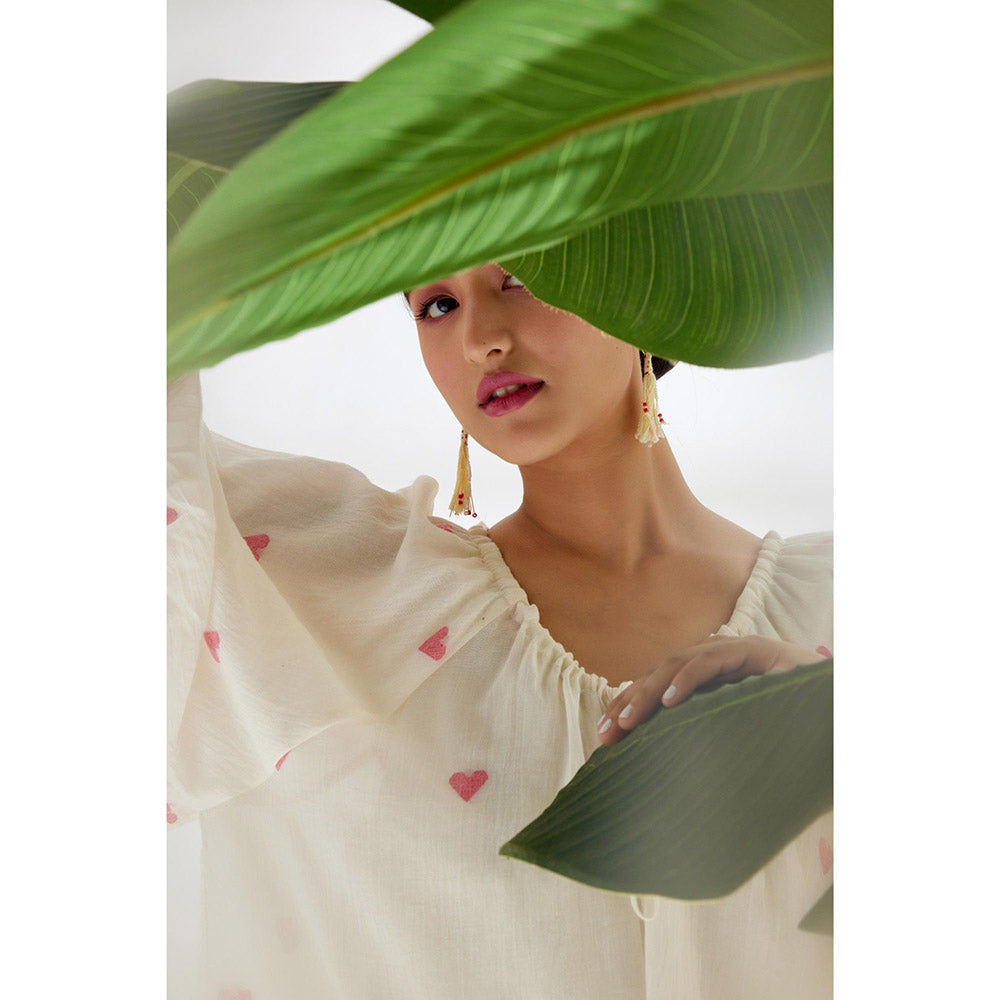 Nikasha Cream Front Knot Top