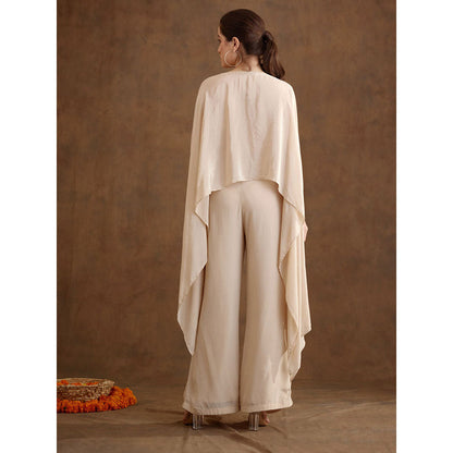 Nikasha Cream Hand Embroidered Kaftan (Set of 2)