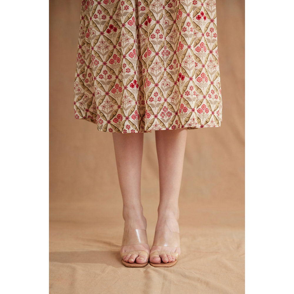 Nikasha Beige Bespoke Hand Embroidered Dress