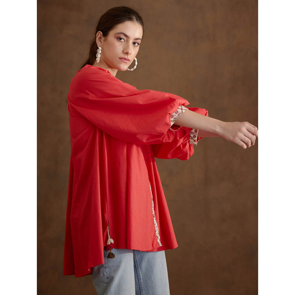 Nikasha Red Poplin Tunic Dress