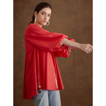 Nikasha Red Poplin Tunic Dress