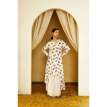 Nikasha Ivory Kohinoor Buta Print Palazzo (Set of 2)