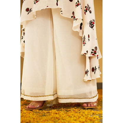 Nikasha Ivory Kohinoor Buta Print Palazzo (Set of 2)