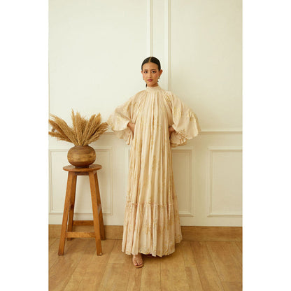 Nikasha Ghee Foil Embroidered Maxi Dress