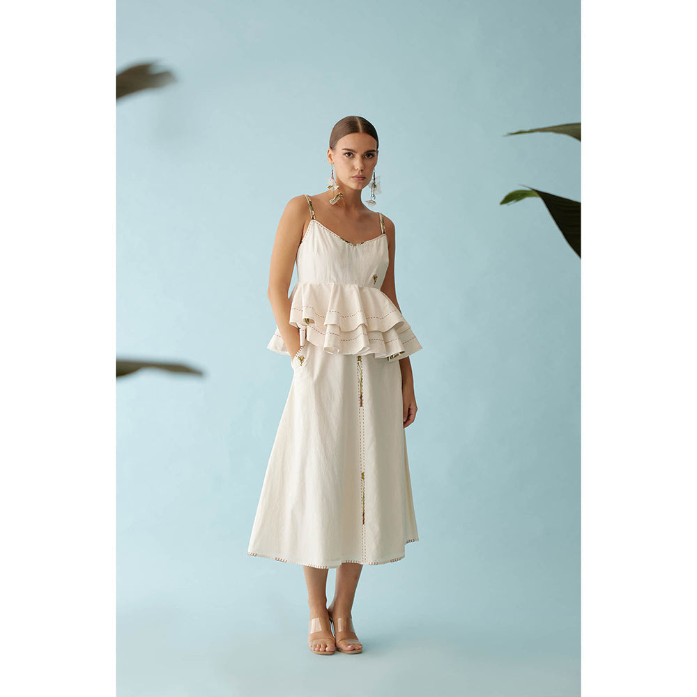 Nikasha Cream A-Line Skirt