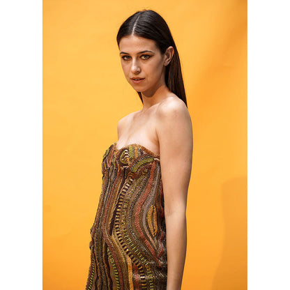 Nikita Mhaisalkar Fringe Dress with African Baroque Embroidery