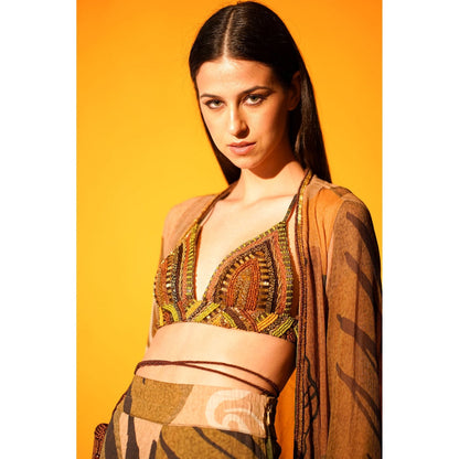 Nikita Mhaisalkar African Baroque Hand Embroidered Bralette